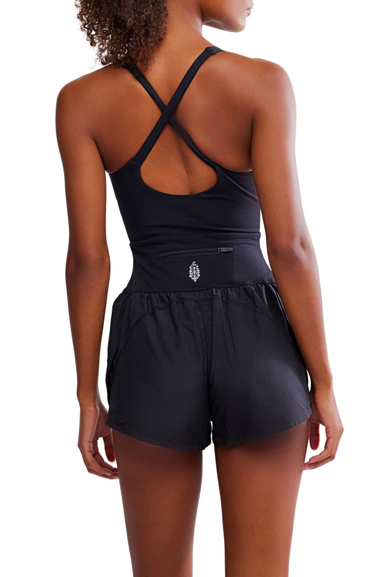 FP Movement Righteous Runsie Reflect Romper, Alternate, color, BLACK COMBO