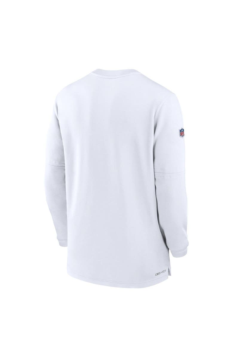 Nike Men's Nike  White Seattle Seahawks 2023 Sideline Performance Long Sleeve Tri-Blend Quarter-Zip Top, Alternate, color, White
