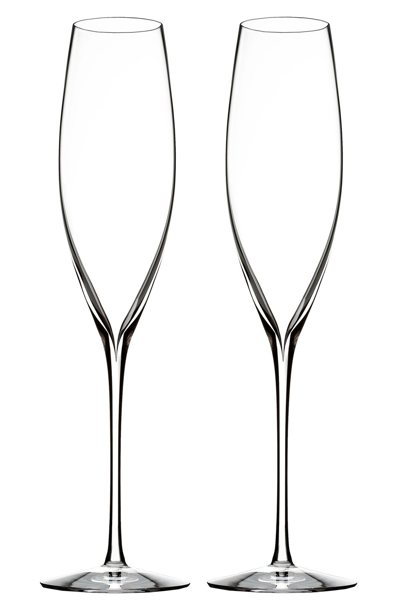 Waterford Elegance Set of 2 Fine Crystal Champagne Flutes - Clear