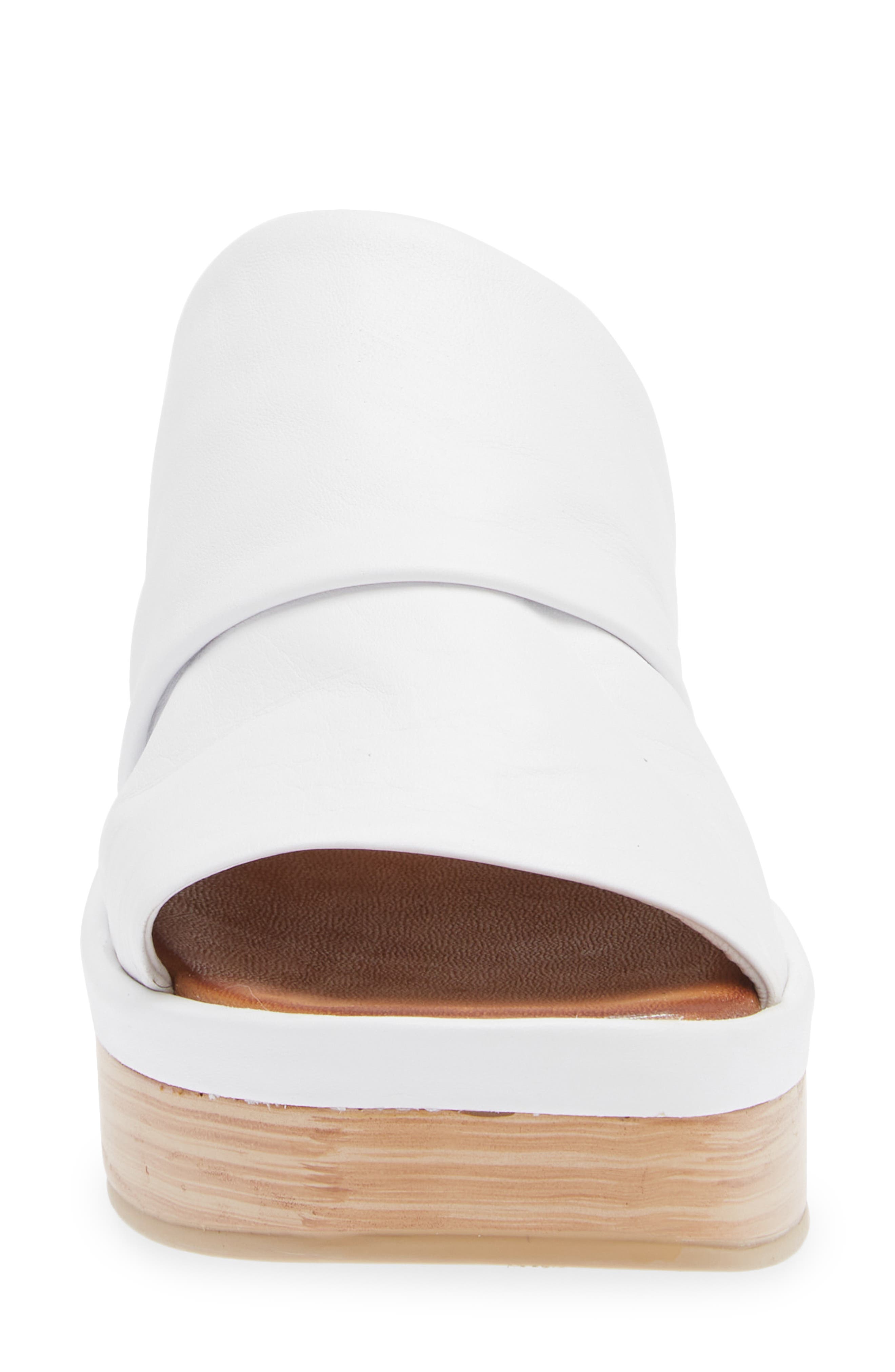 Larch Platform Wedge Slide Sandal, Alternate, color, WHITE
