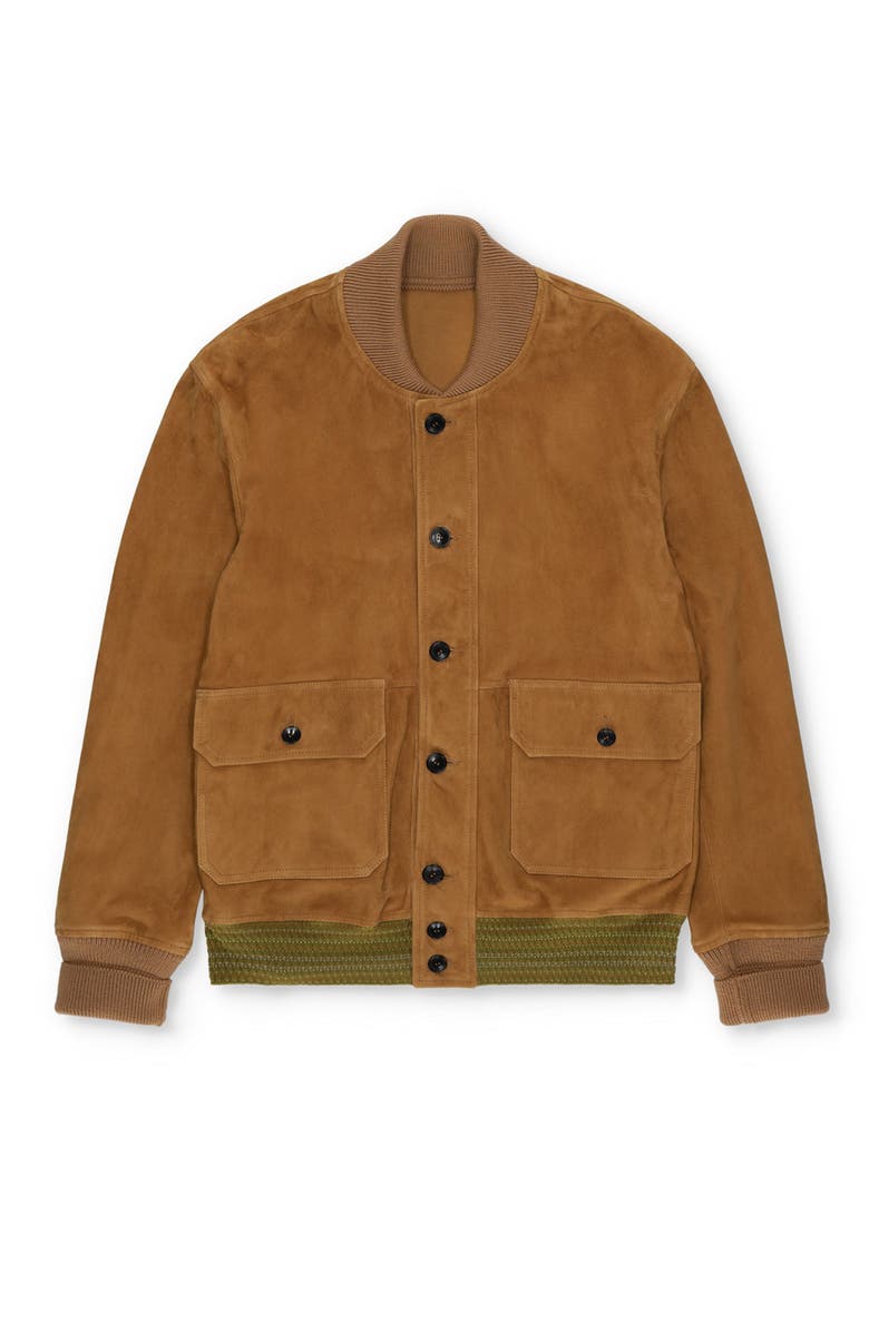 Fortela Cruiser Suede Bomber Jacket, Main, color, Camel