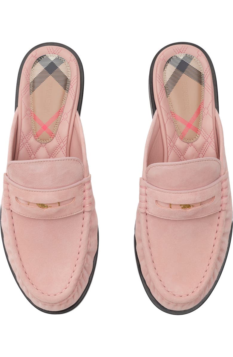 Burberry Leather Cadet Mules, Alternate, color, Peony Pink