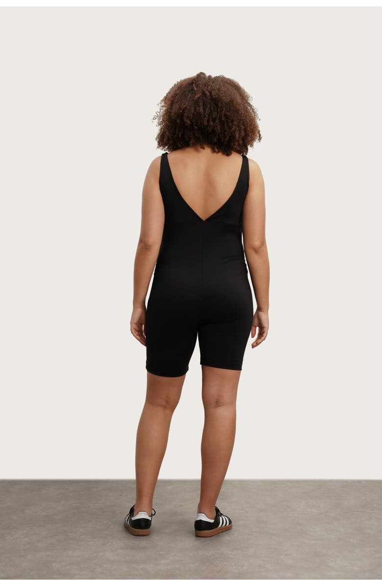 Nom Maternity Stretch & Support Maternity Romper, Alternate, color, Black