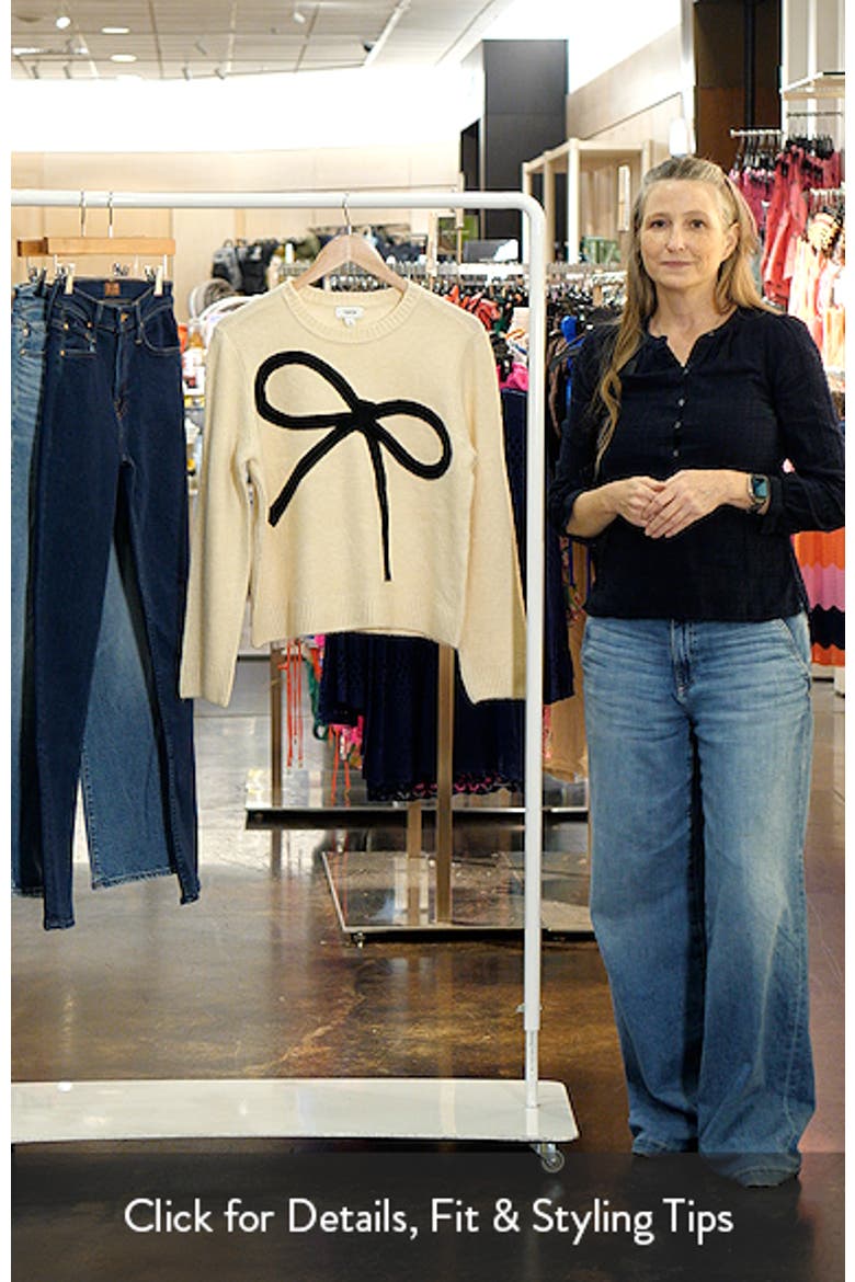 Contrast Bow Sweater video