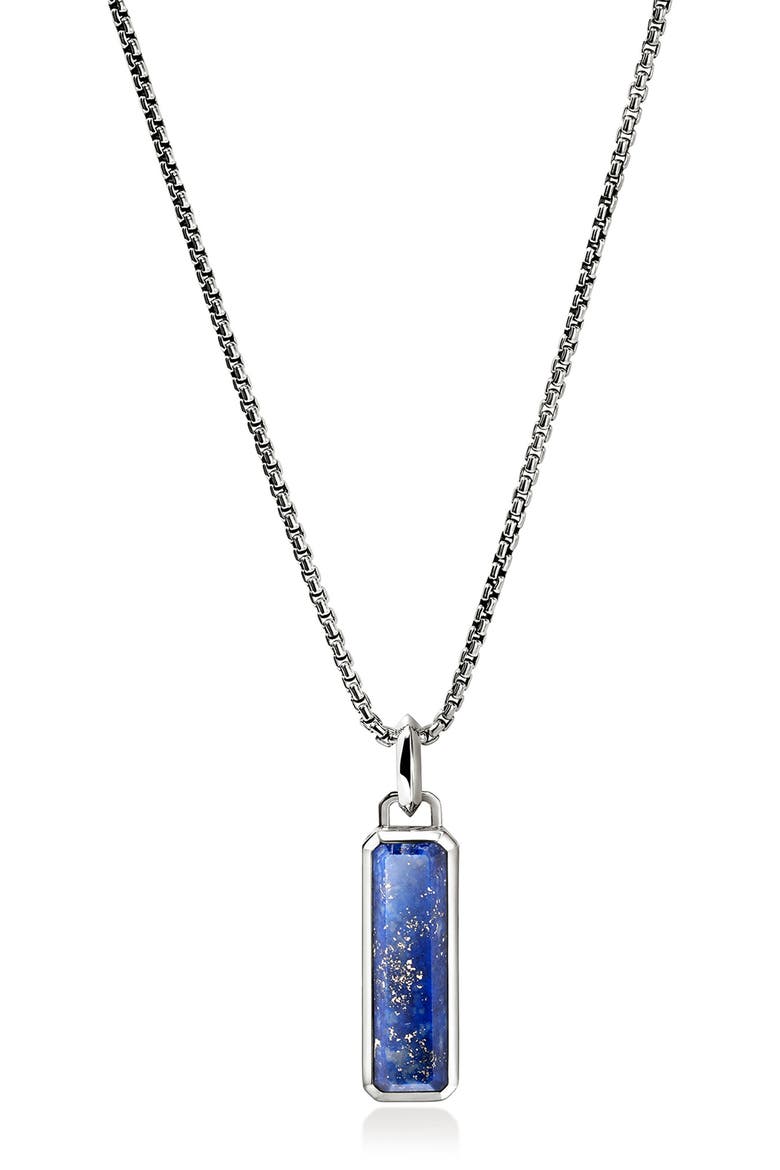 Modern Talismans Sterling Silver Pendant, Main, color, SILVER/ BLUE