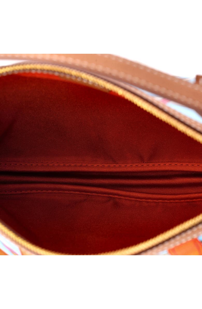 Pre-Owned Hermes Sursoie To Go Pouch Printed Silk and Leather, Alternate, color, Blue