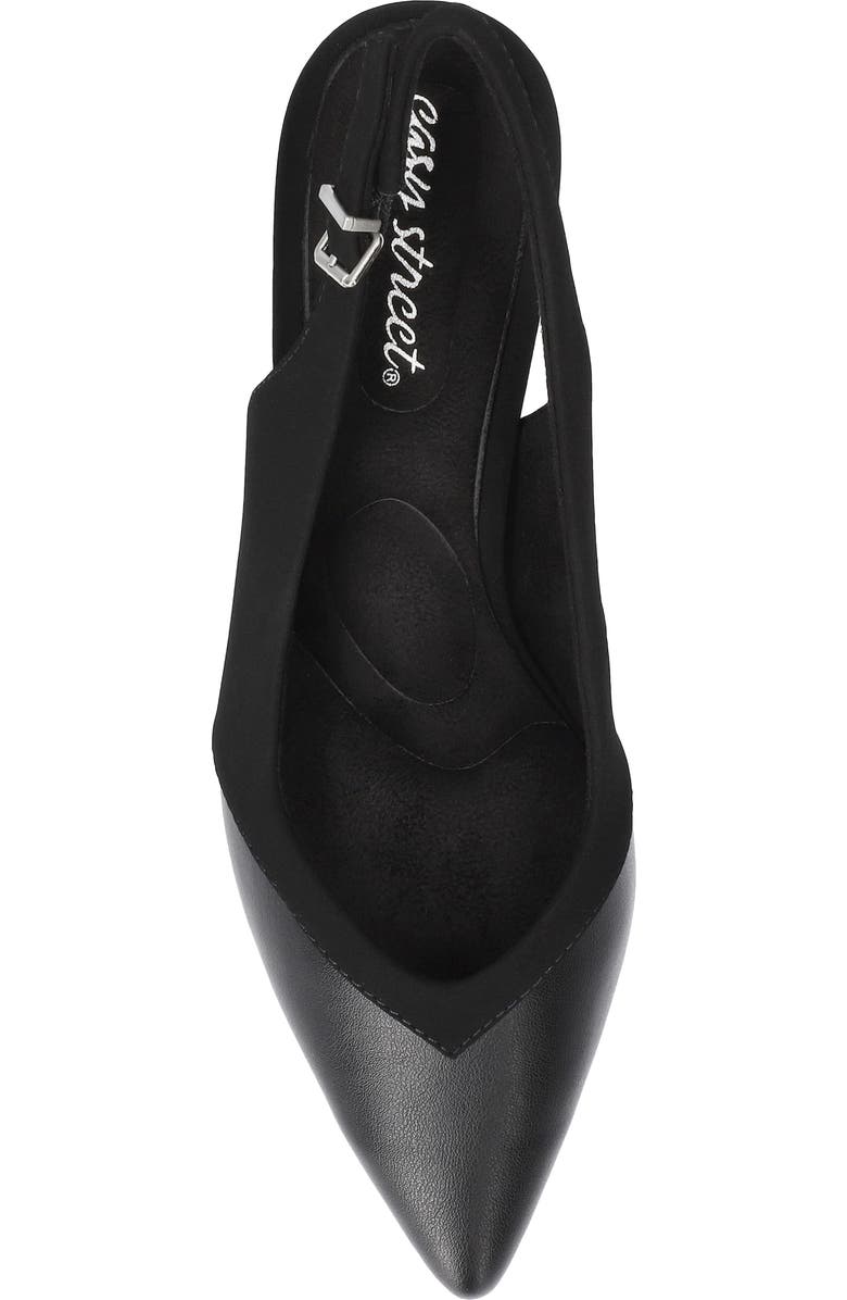 EASY STREET Vivid Kitten Heel Slingback Pump, Alternate, color, Black Lamy-Black