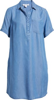 beachlunchlounge Lizzy Short Sleeve Denim Dress