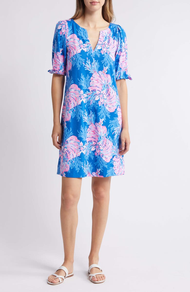Lilly Pulitzer Easley Puff Sleeve Cotton Knit Dress | Nordstrom