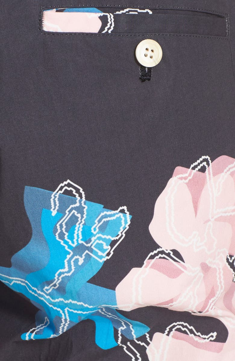 Julien David Print Cuff Crop Pants, Alternate, color,