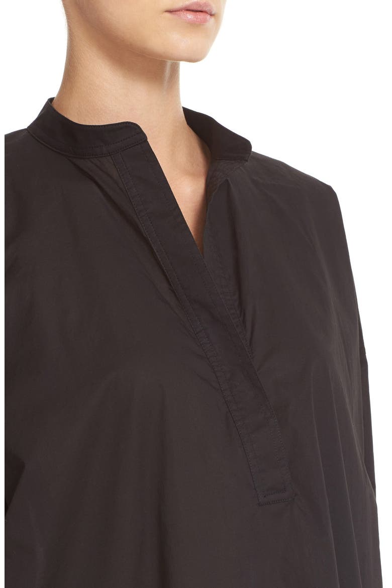 Trapunto Detail Popover Blouse, Alternate, color, BLACK