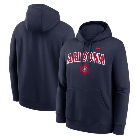 Men's Nike  Navy Arizona Wildcats Space Basketball Club Fleece Hoodie