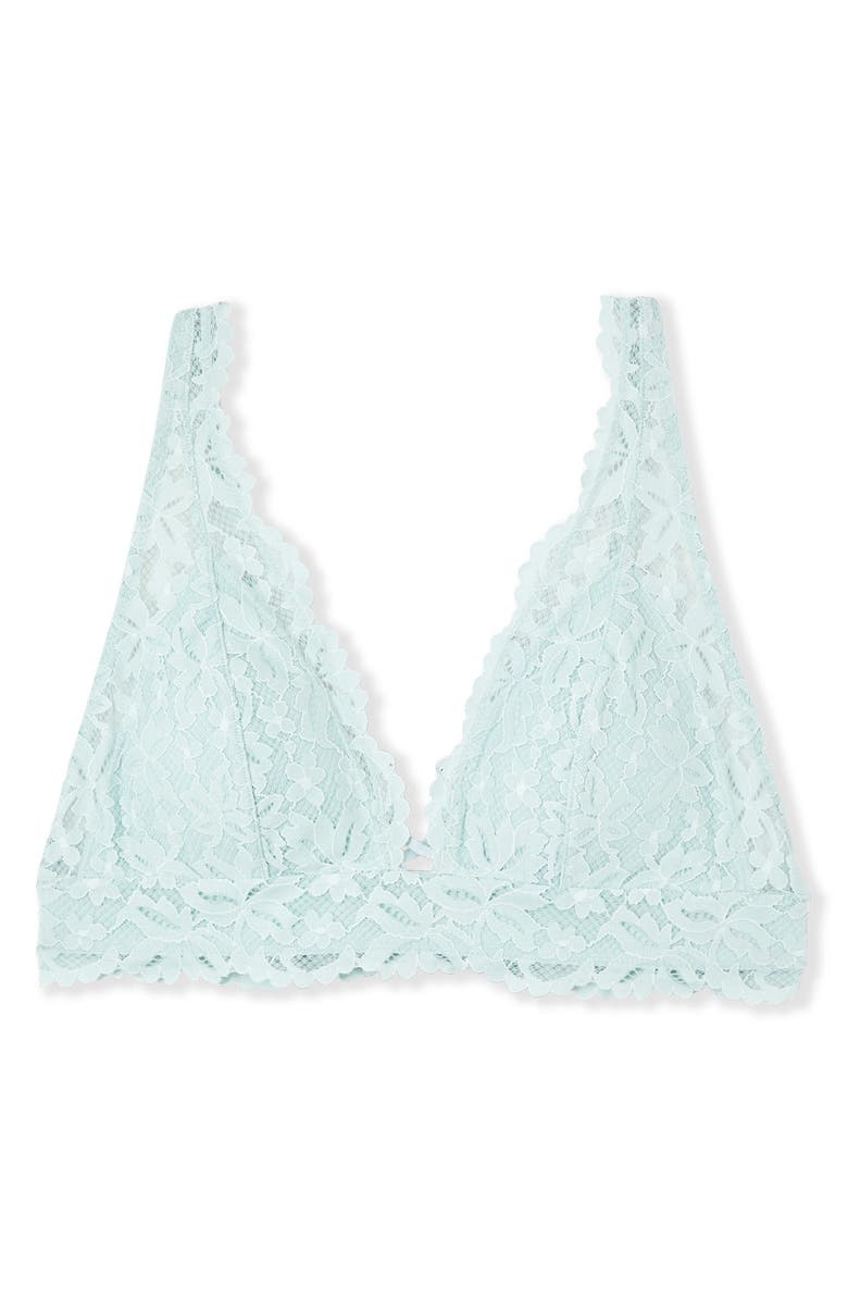 Etam Legende Wireless Triangle Bra, Alternate, color, Blue Green