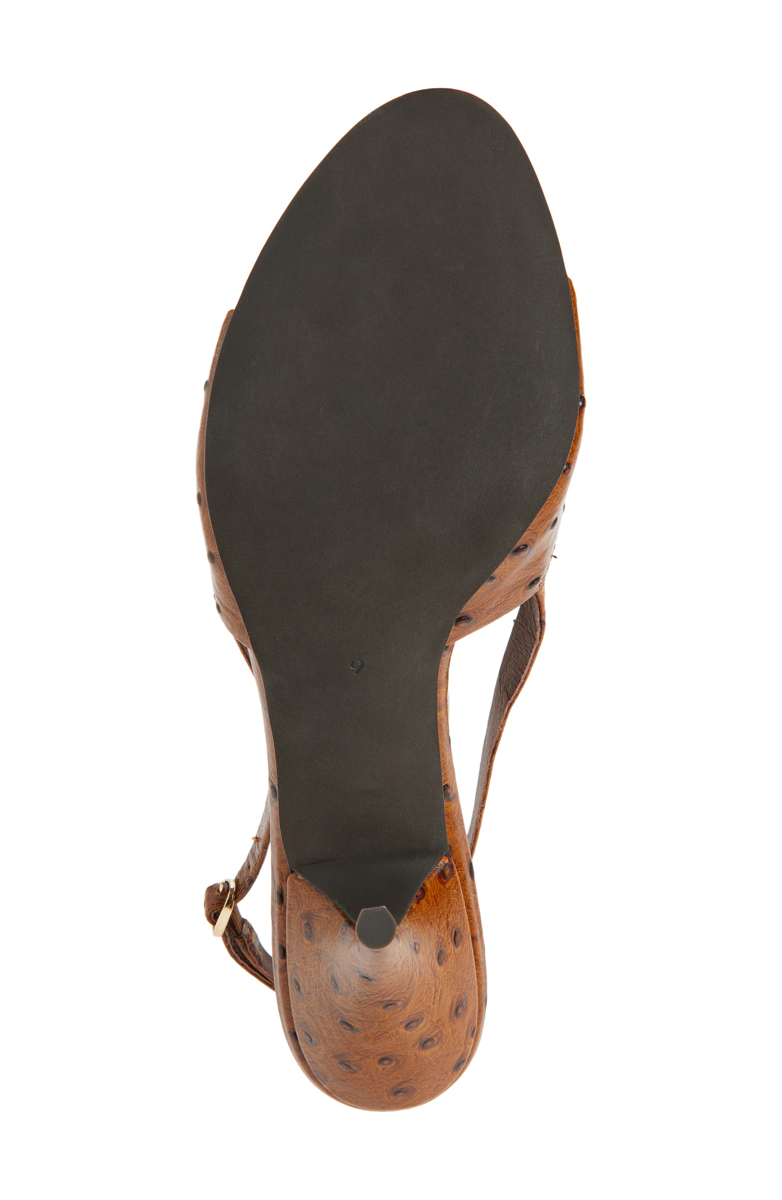 Jeffrey Campbell Triomphe Slingback Sandal, Alternate, color, Light Brown Ostrich