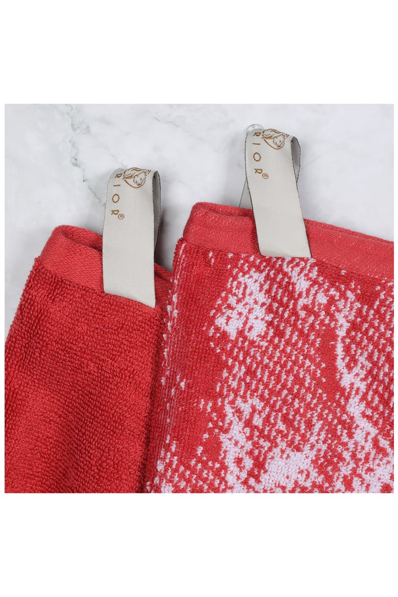 Marble 10-Piece Quick-Drying Cotton Towel Set, Alternate, color, TERRA COTTA