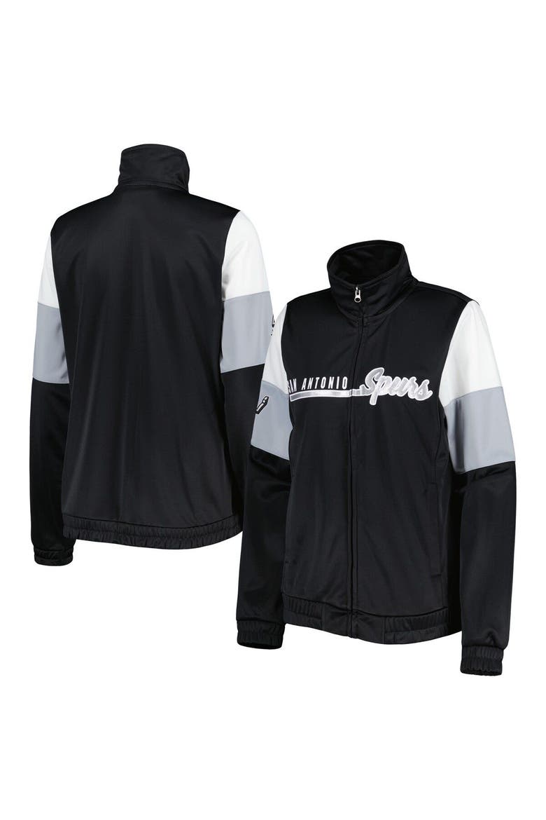 Women's G-III 4Her by Carl Banks Black San Antonio Spurs Change Up Full-Zip Track Jacket, Main, color, Black