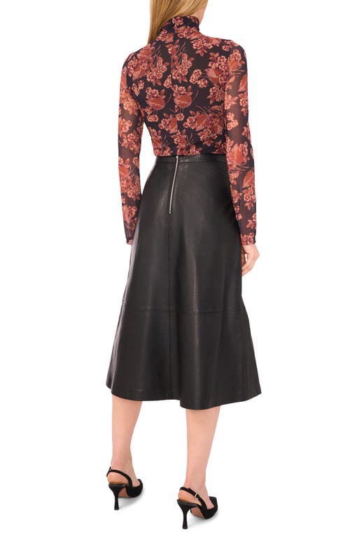 Ted Baker Leather Skirt In Black