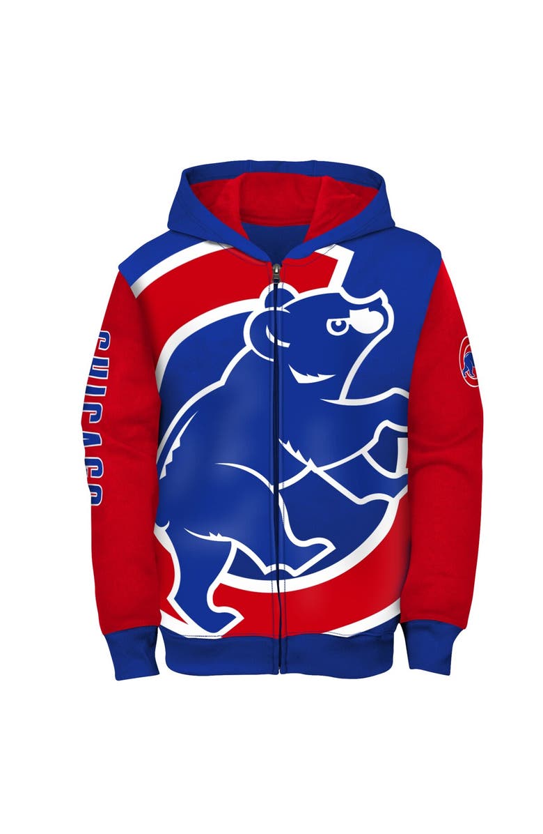 Outerstuff Youth Fanatics Branded Royal/Red Chicago Cubs Postcard Full-Zip Hoodie Jacket, Alternate, color, 