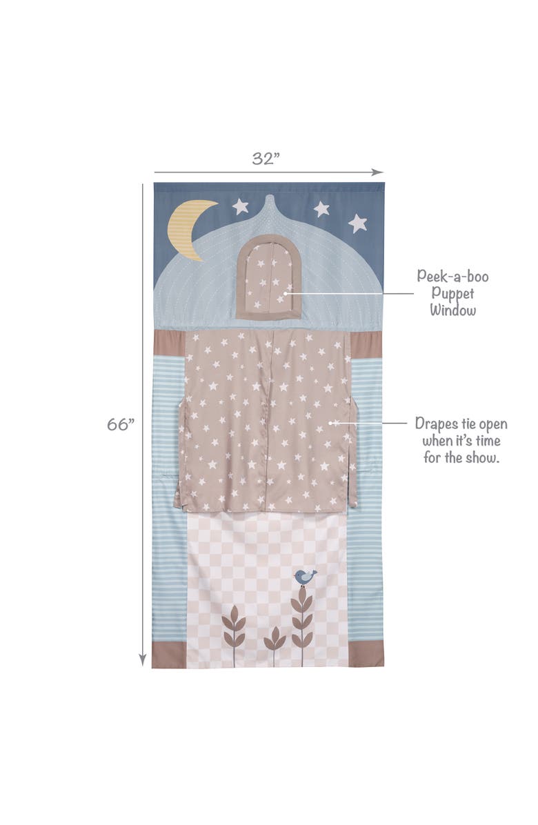 Lambs & Ivy Doorway Puppet Theater Developmental Toy with 2 Luxury Hand Puppets, Alternate, color, Multicolor