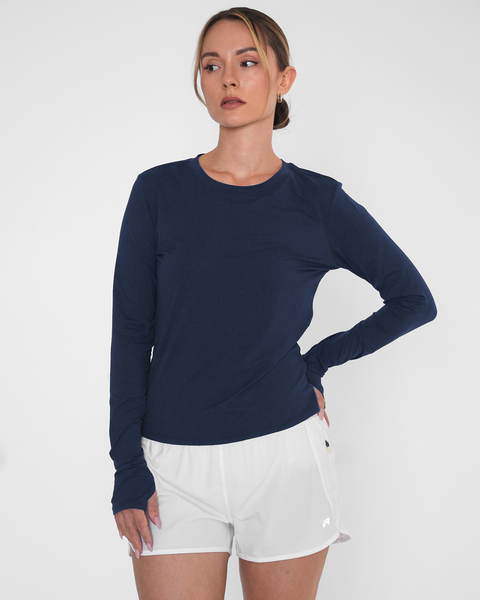 Raya Mid Length Compression Nylon Long Sleeve Top