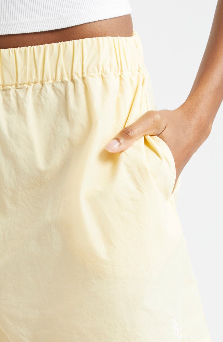 Sporty & Rich Cotton Poplin Shorts, Alternate, color, 