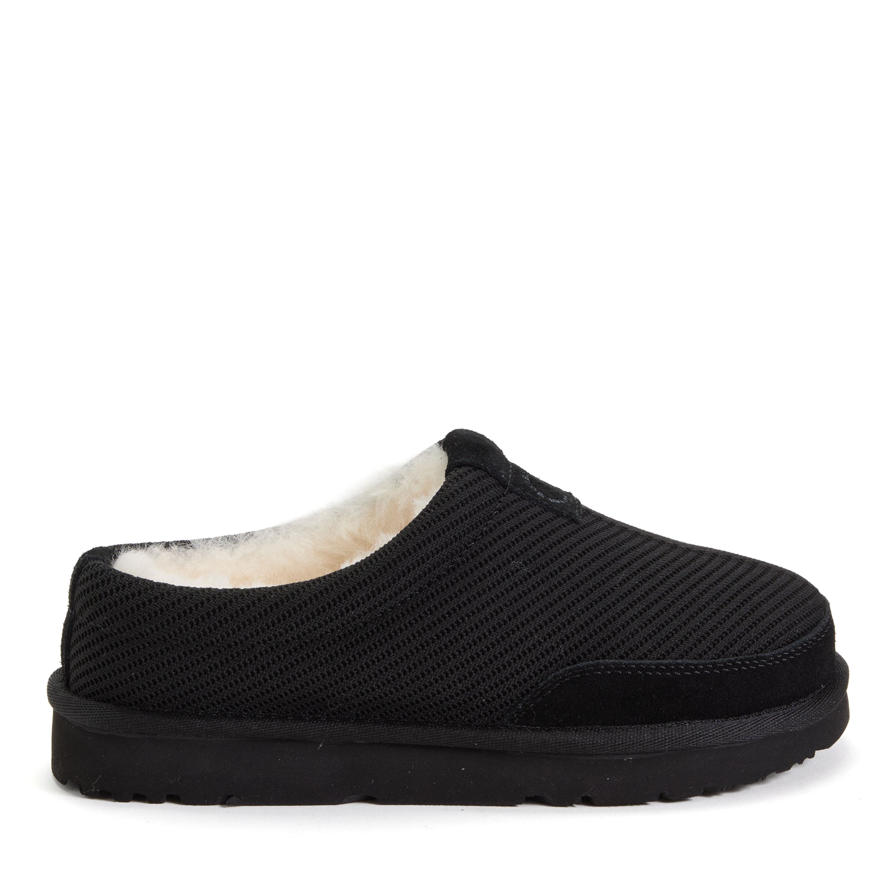 Dearfoams Fireside Greta Sport Knit Twill Water Repellent Clog, Alternate, color, Black
