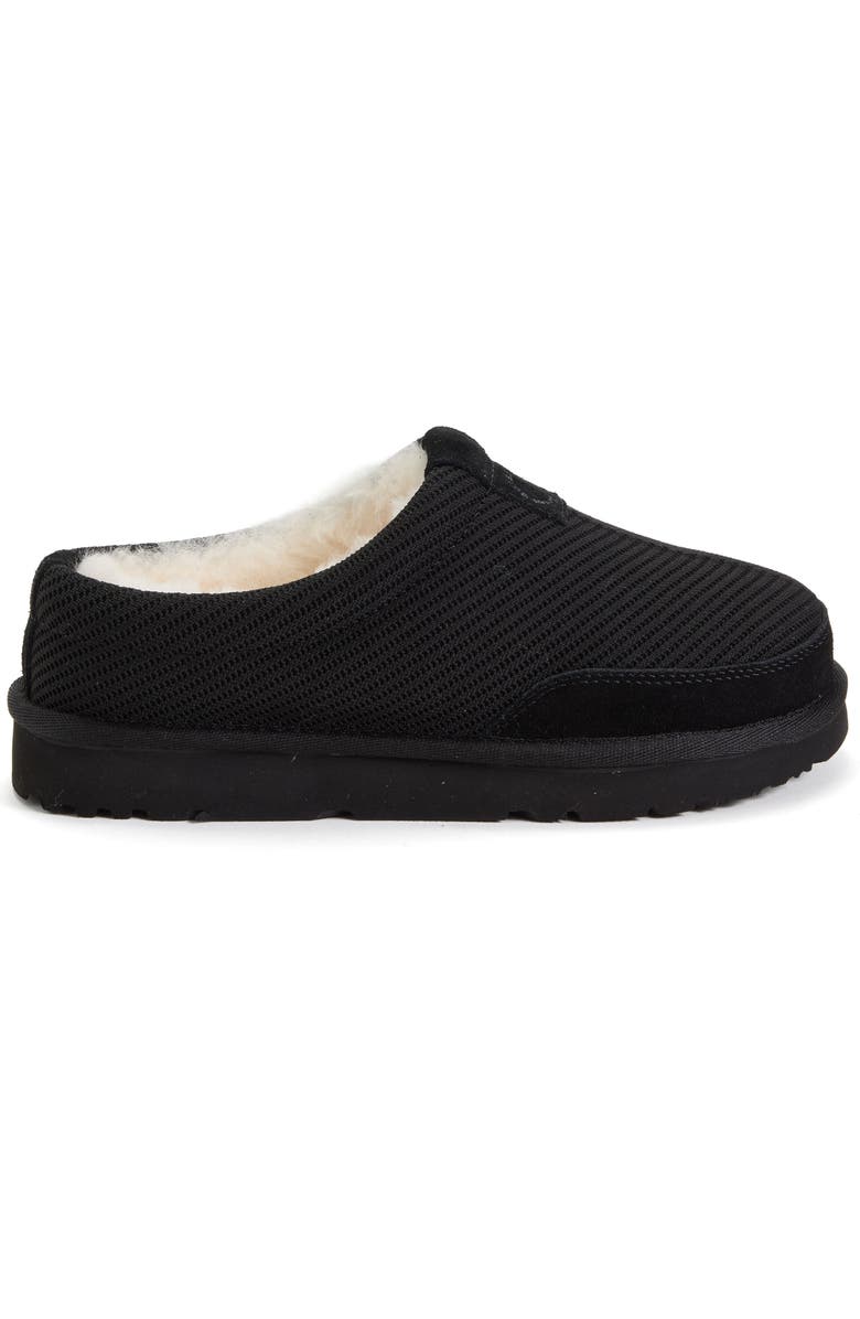 Dearfoams Fireside Greta Sport Knit Twill Water Repellent Clog, Alternate, color, Black