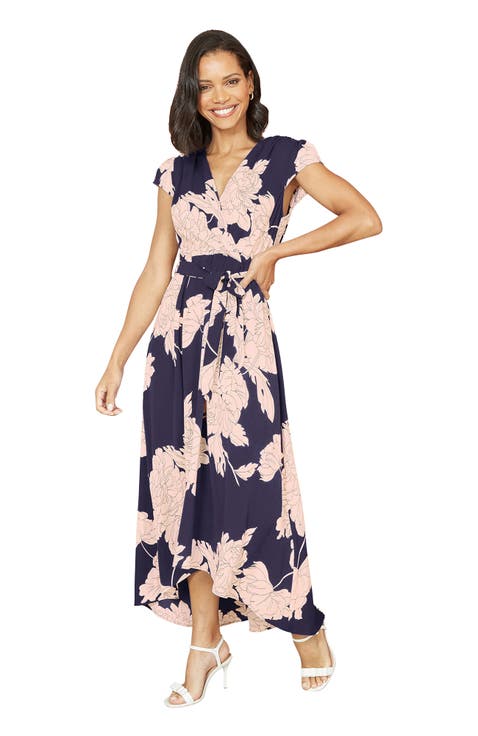 Floral Blossom Wrap Midi Dress