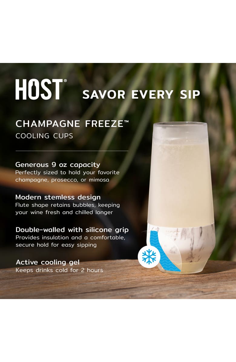 HOST Champagne FREEZE Cooling Cup Set of 4, Alternate, color, Glitter