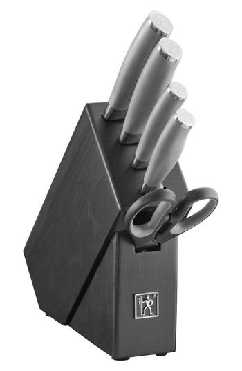 Henckels Cutlery Modernist 6-pc Knife Block Set In Silver