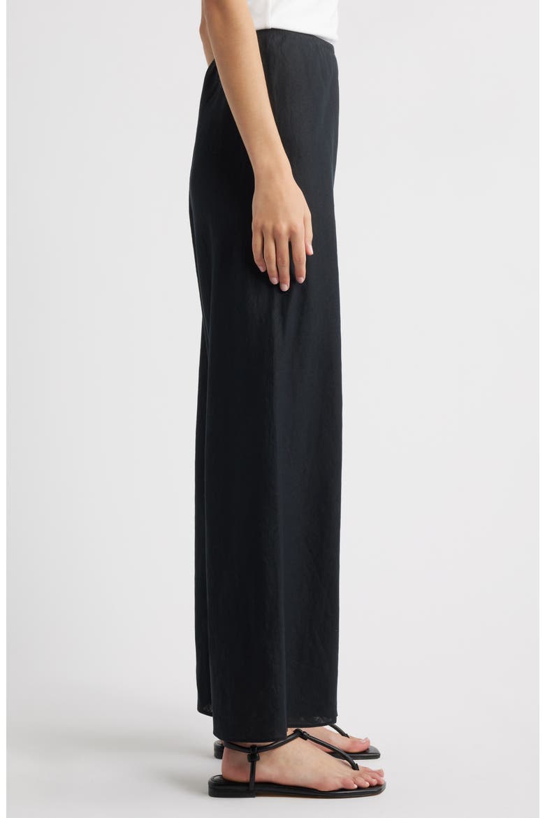 Lavon Linen Wide Leg Pants, Alternate, color, BLACK