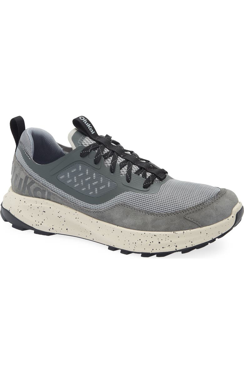 OluKai Makiki Water Resistant Trail Sneaker, Main, color, Cloud Grey / Poi