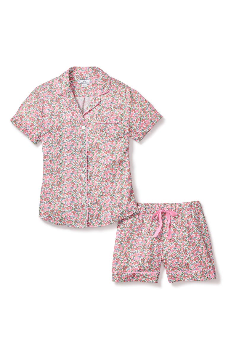 Petite Plume Fleurs de Rose Cotton Short Pajamas, Alternate, color, 