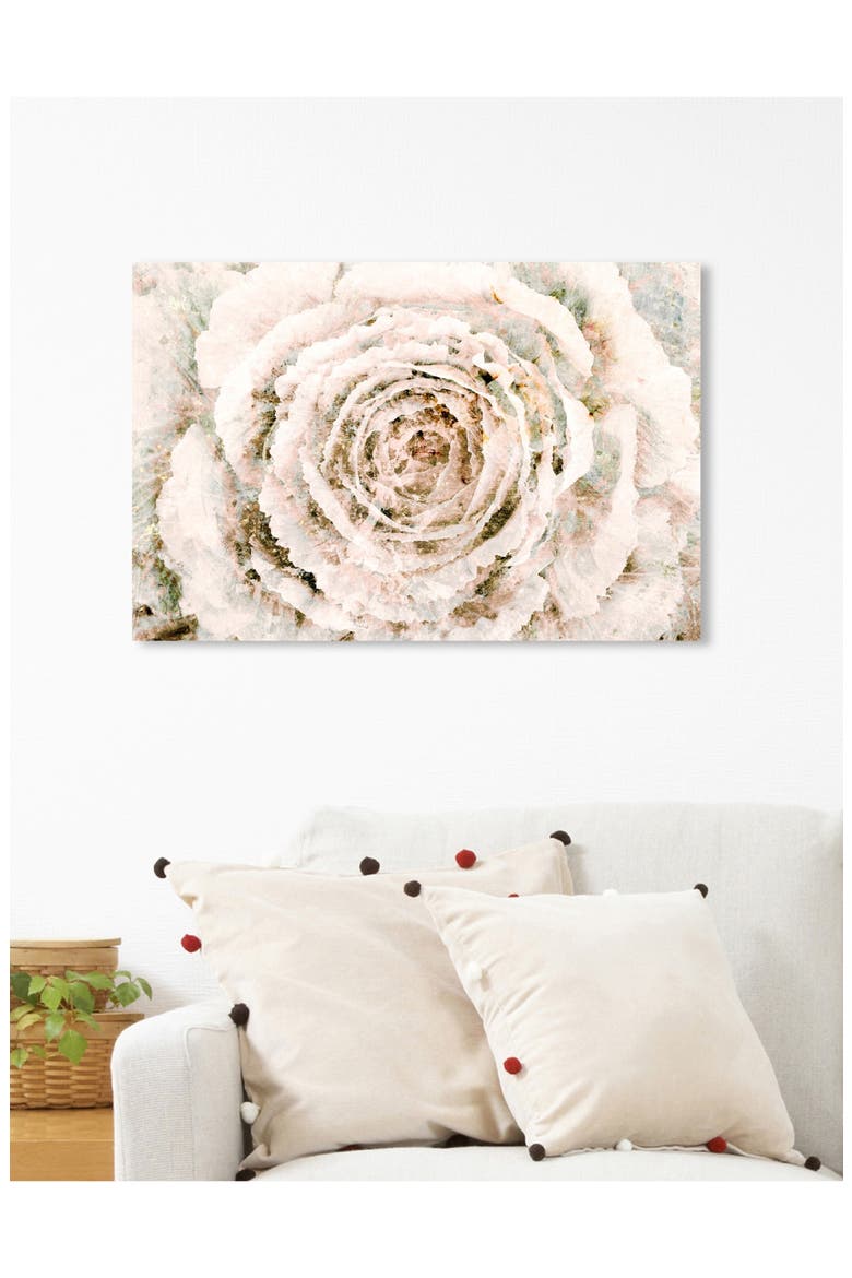 Brown Winter Flower Canvas Wall Art, Alternate, color, CREAM BEIGE LIGHT BROWN