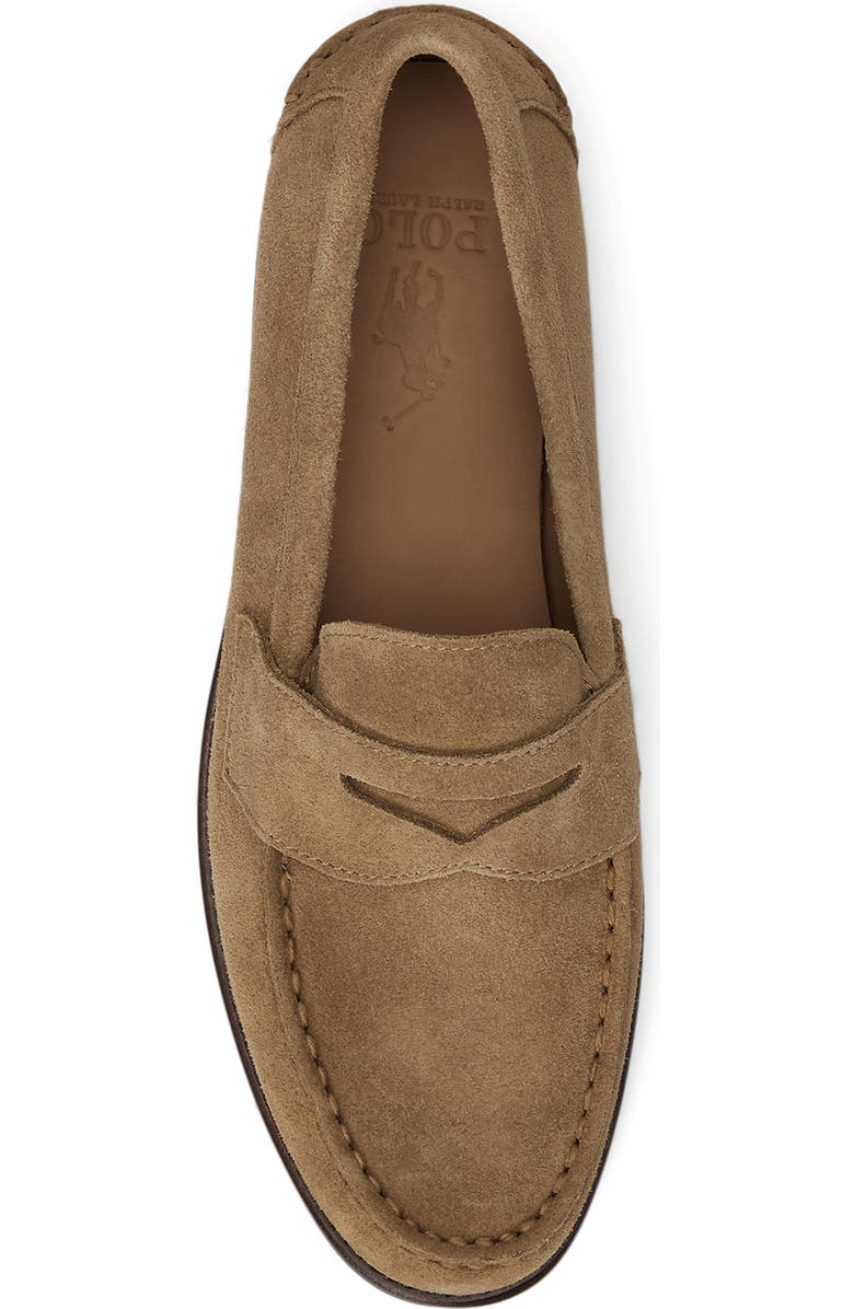 Ralph Lauren Alston Suede Penny Loafer, Alternate, color, Desert Tan
