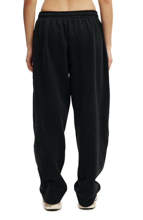 Cotton On Body Active Plush Essential Barrel Sweatpant In Black