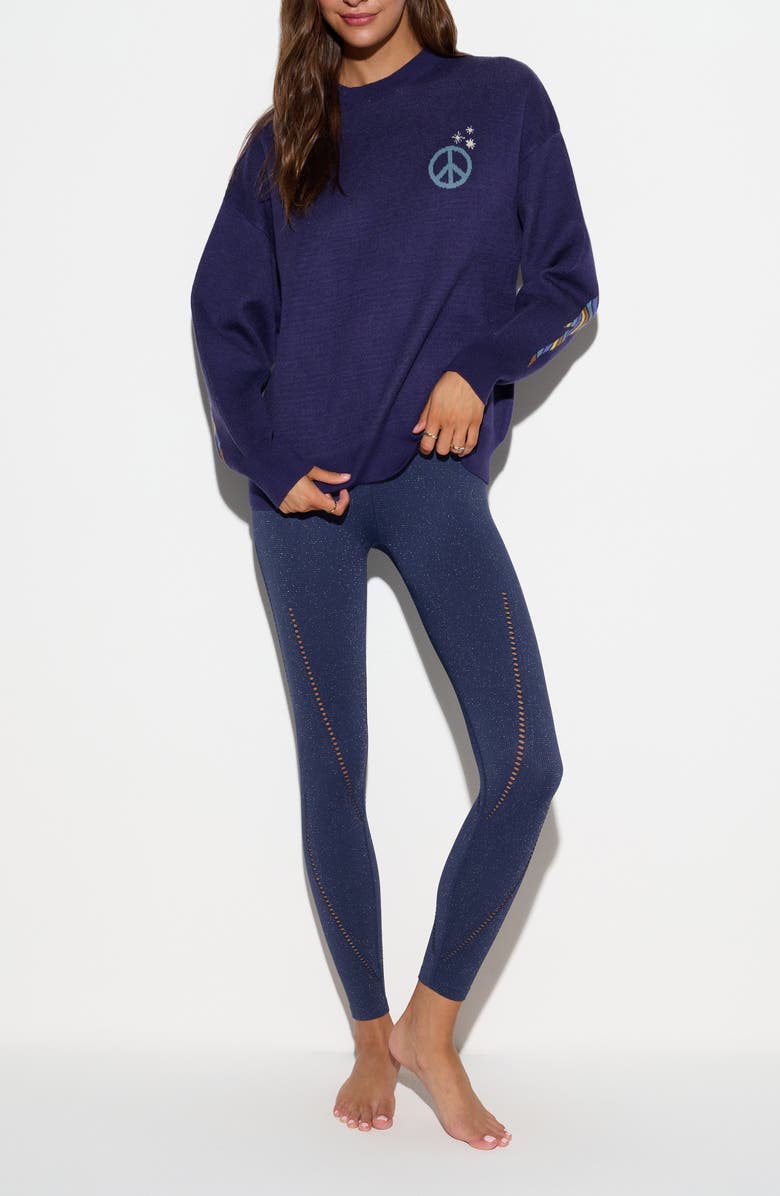 Spiritual Gangster Alpine Glow Claire Sweater, Alternate, color, Eclipse