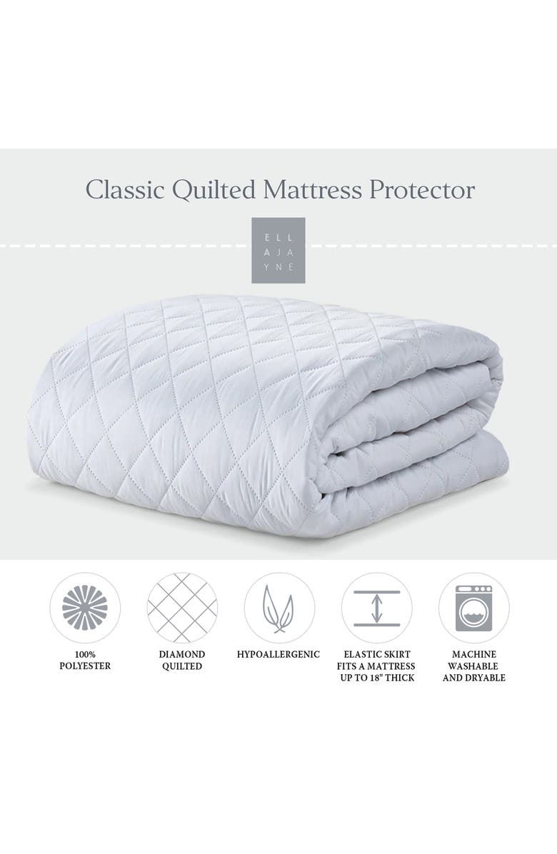 ELLA JAYNE HOME Classic Quilted Mattress Pad, Alternate, color, White