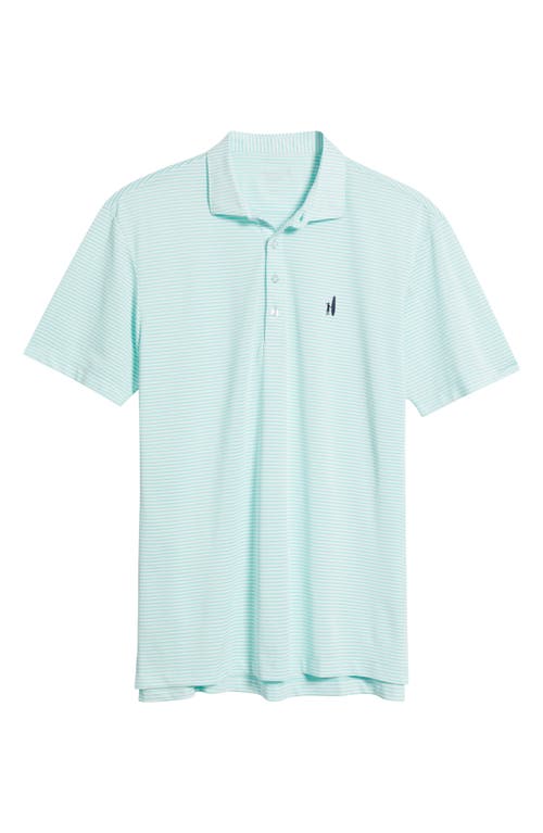 Johnnie-o Dru Stripe Performance Polo In Blue