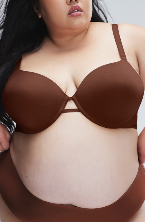 Savage X Fenty Microfiber Underwire T-shirt Bra In Brown