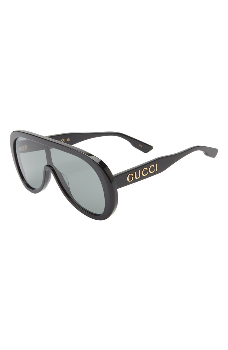 Gucci 99mm Shield Sunglasses, Alternate, color,