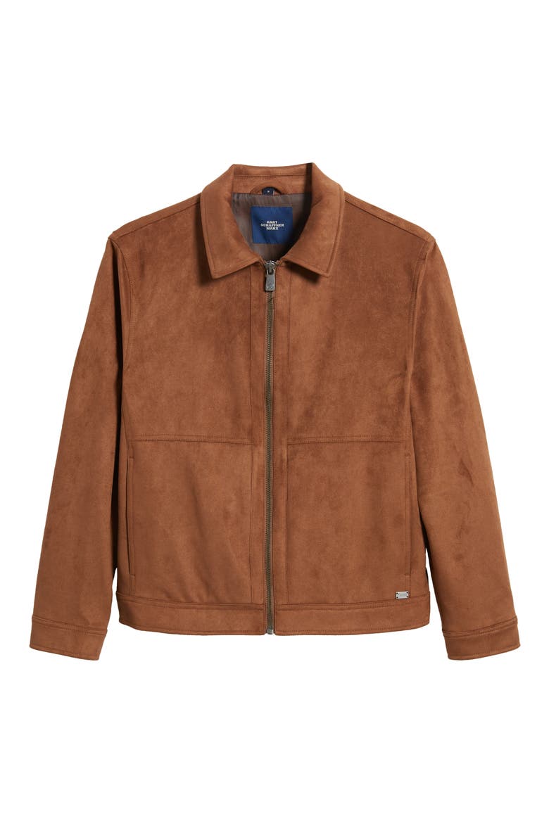 Westwood Water Resistant Faux Suede Jacket, Alternate, color, CARAMEL