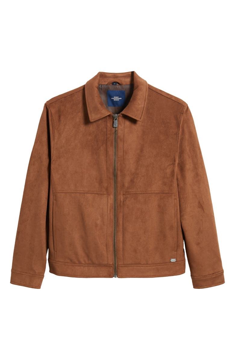 Hart Schaffner Marx Westwood Water Resistant Faux Suede Jacket, Alternate, color, Caramel