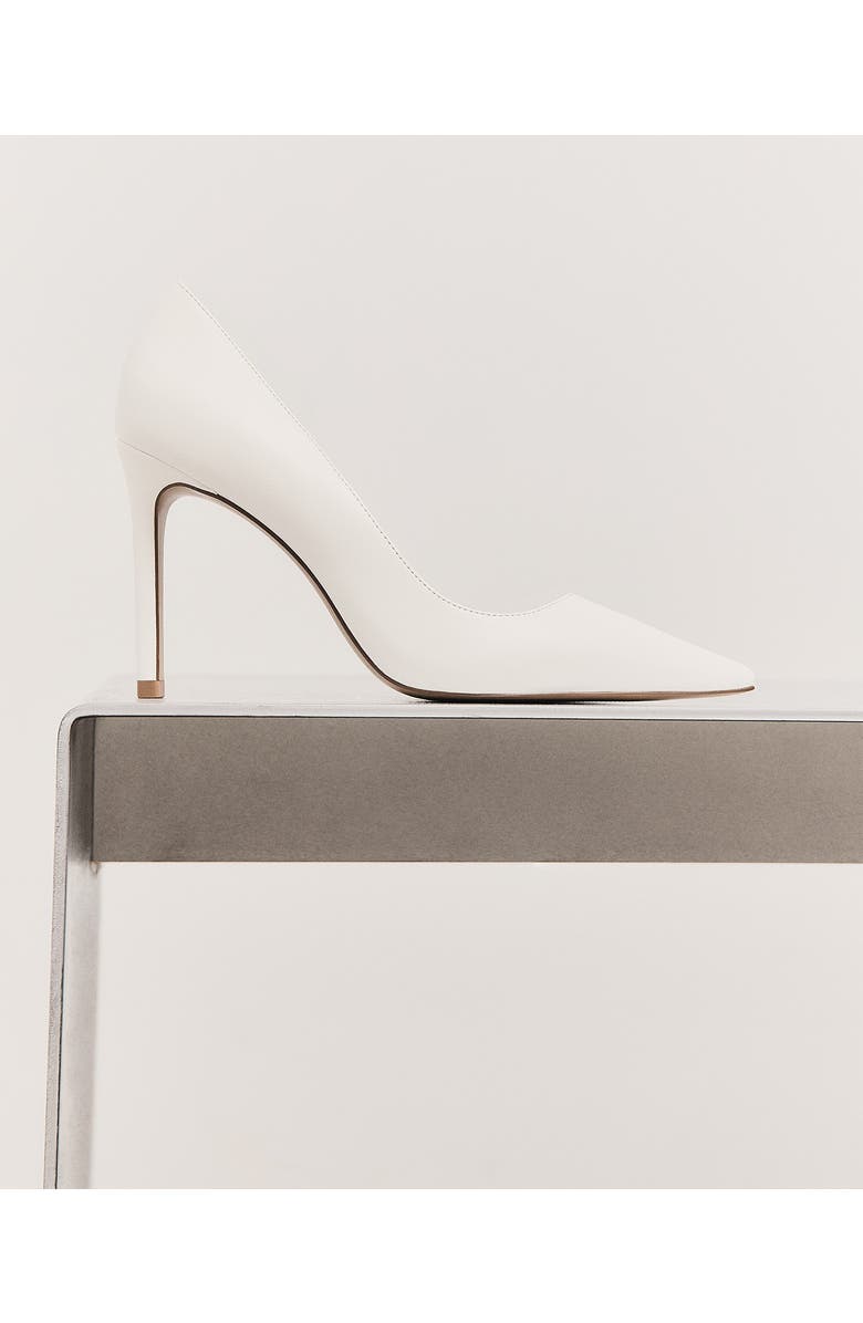 MANGO Audrey Half d'Orsay Pump, Alternate, color, White