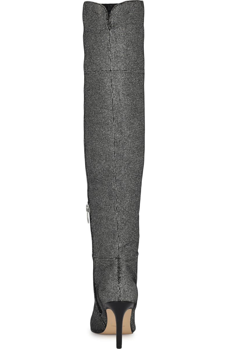 Nine West Fredy Pointed Toe Over the Knee Boot, Alternate, color, Silver