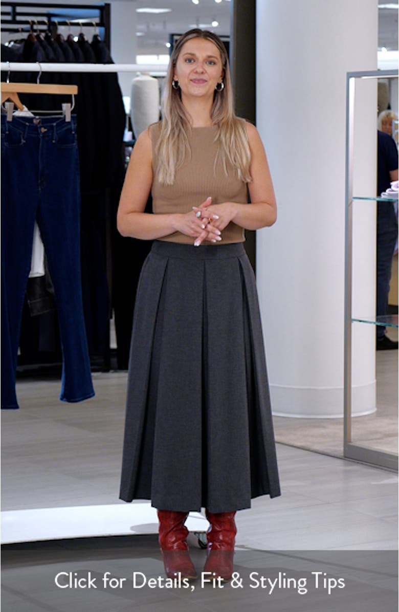 Pleated Midi Skirt, sales video thumbnail