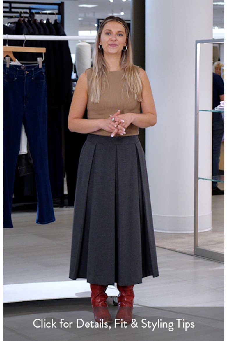 Pleated Midi Skirt video
