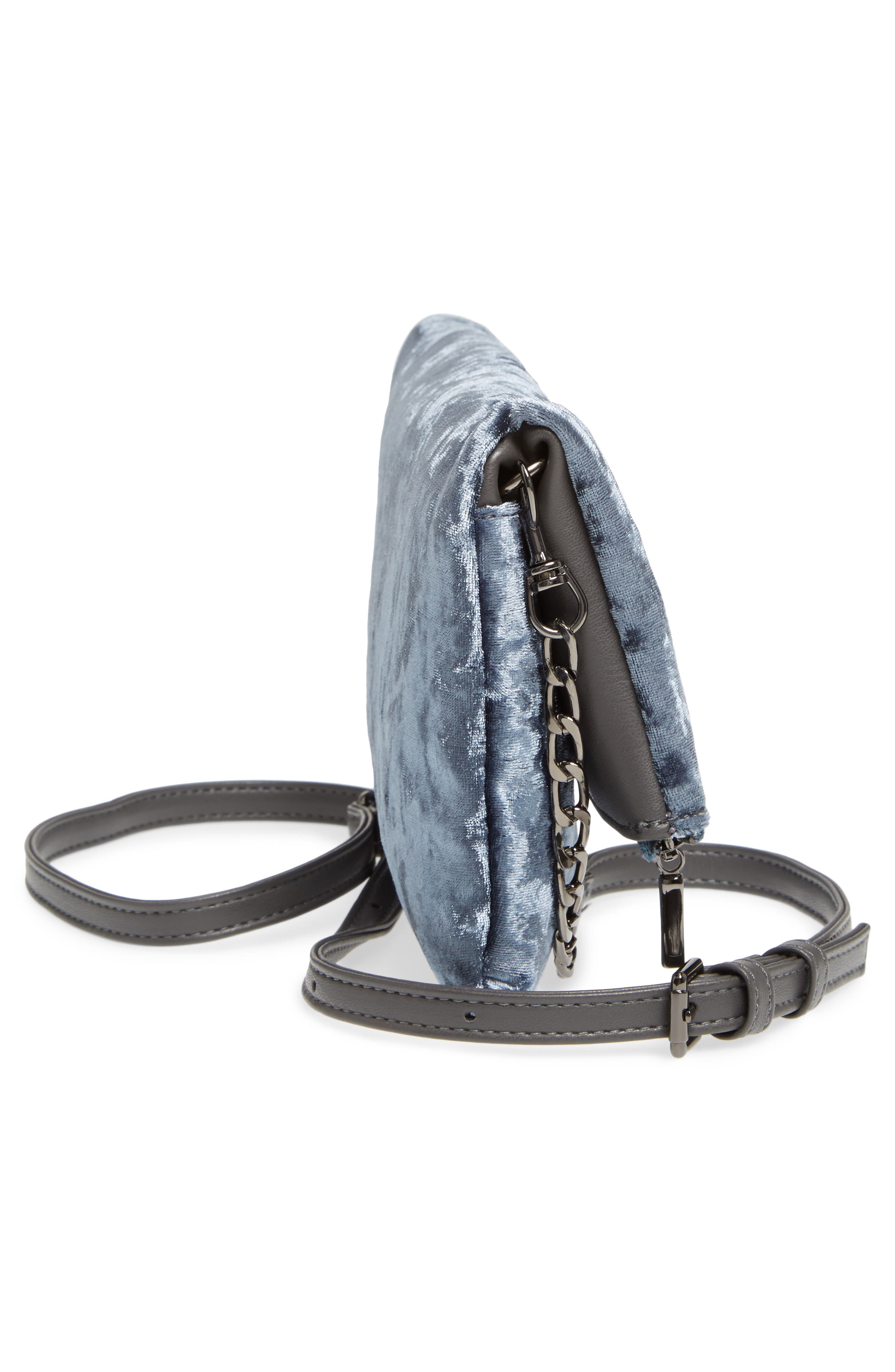 Sole Society Velvet Foldover Clutch, Alternate, color, 