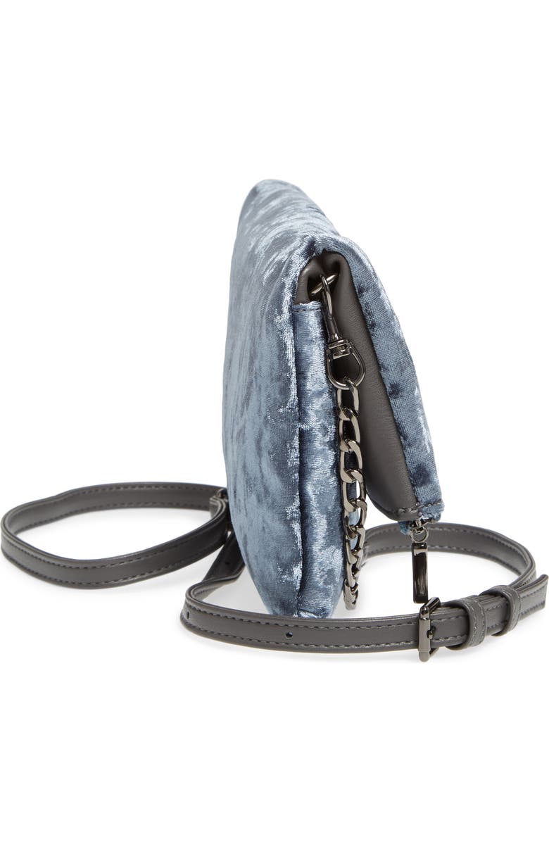 Sole Society Velvet Foldover Clutch, Alternate, color,