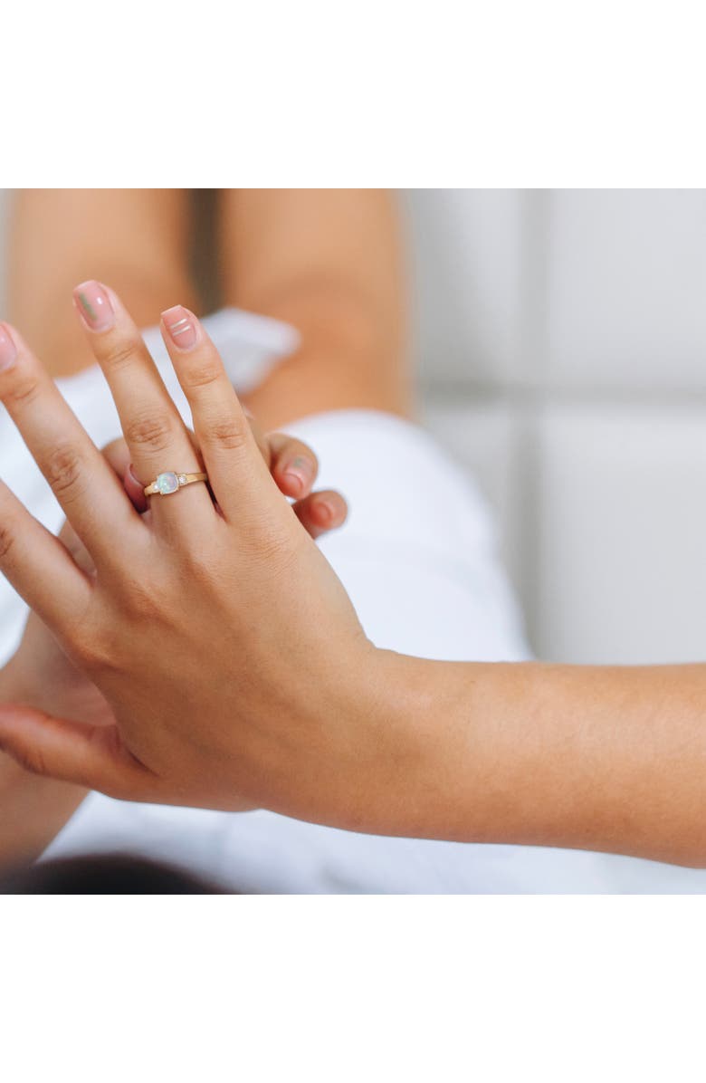 Julianna B. Opal & Diamond Accent Ring 10k, Alternate, color, Opal